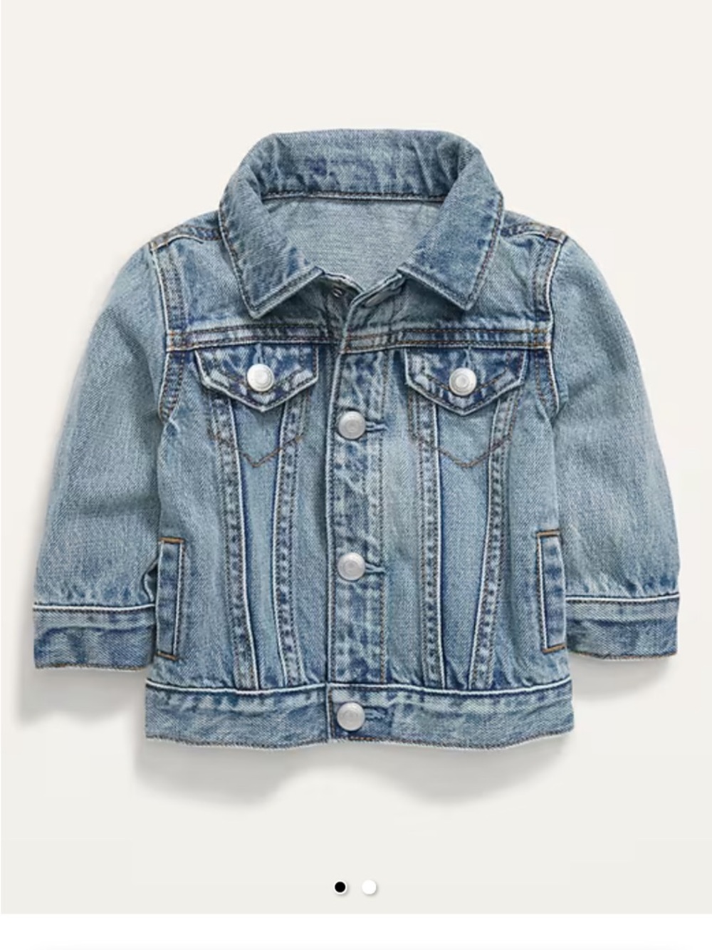 Bundle: Old Navy Kids' Light Denim Jean Jacket - Blue and Old Navy Fleece - Pink